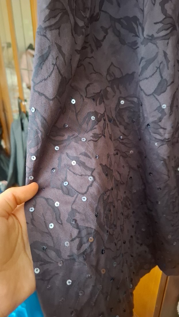 Gri Midi Drapeli Kadın Elbise - Görsel 3