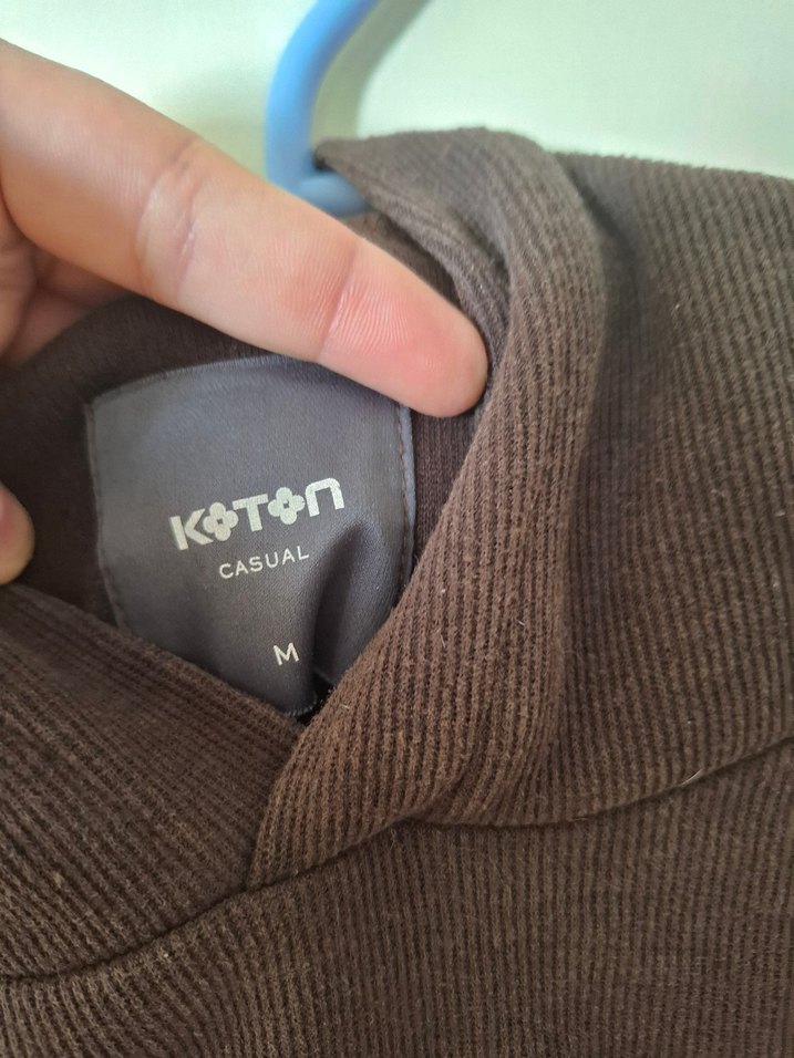 Kahverengi Kapüşonlu Kadın Sweatshirt - Görsel 5