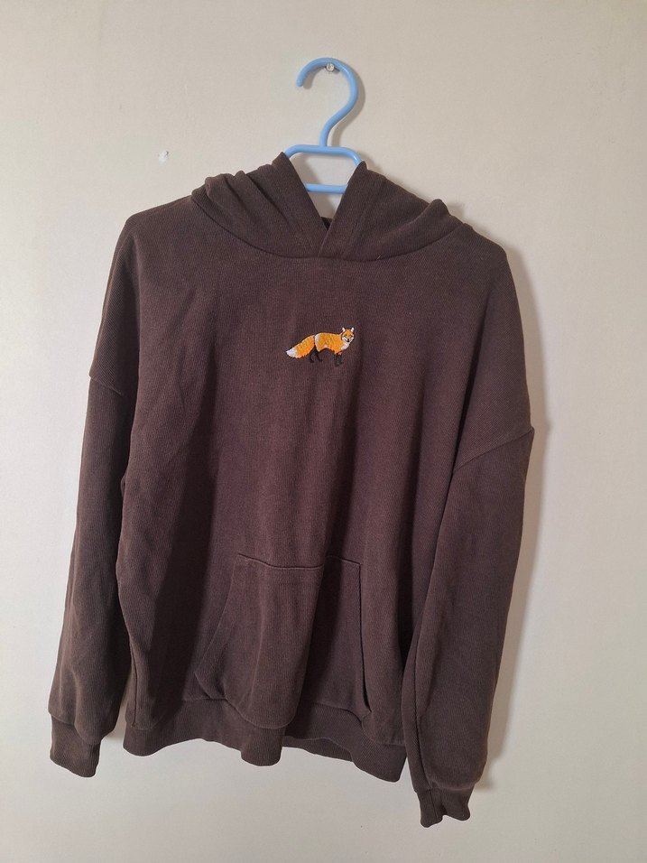 Kahverengi Kapüşonlu Kadın Sweatshirt - Görsel 2