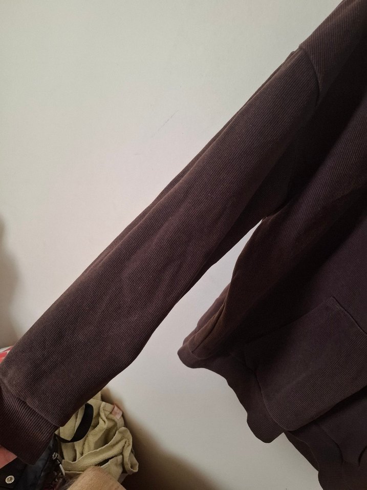 Kahverengi Kapüşonlu Kadın Sweatshirt - Görsel 4