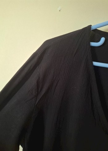 Siyah yıldız Desenli Mini Kadın Bluz - Görsel 5