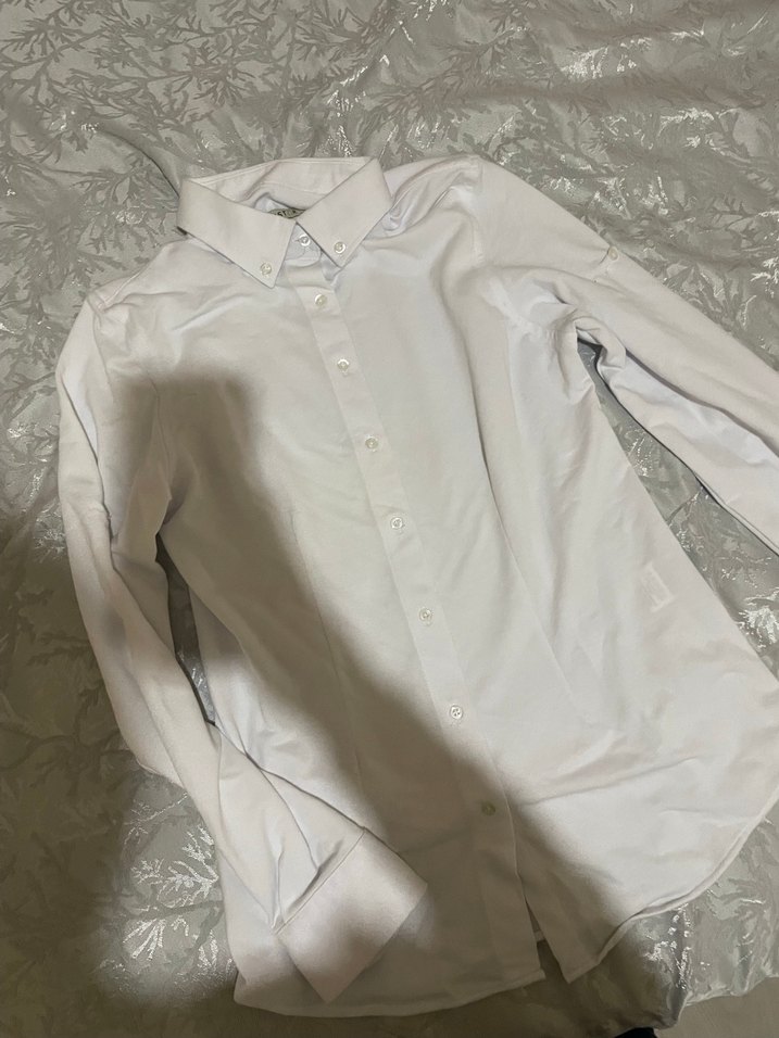 Düğmeli Beyaz erkek  Gömlek - Görsel 2