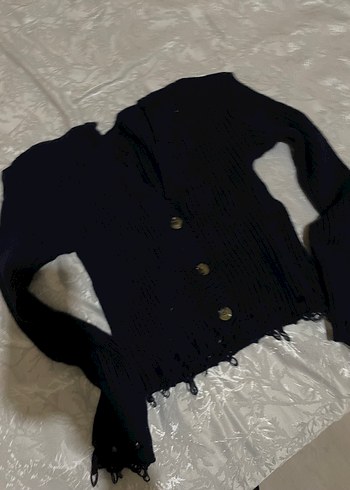 Düğmeli Siyah Gotik Kadın Triko - Görsel 2