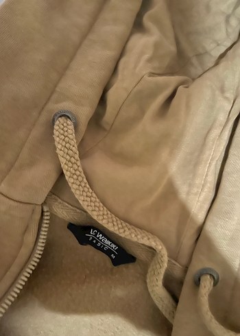 Erkek Kahverengi Kapüşonlu Fermuarlı Sweatshirt fermuar yok - Görsel 2