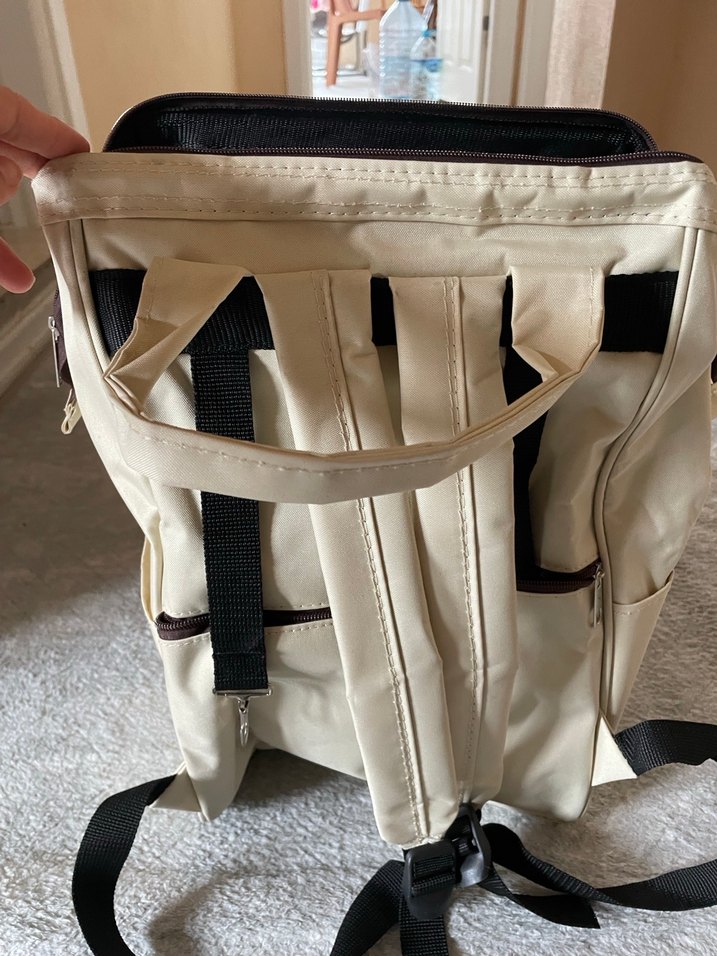 Beyaz Bebek Çantası, Sırt Çantası Modeli - Görsel 2