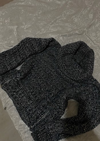 Gri Örgü Boğazlı Kadın Kazak - Görsel 3