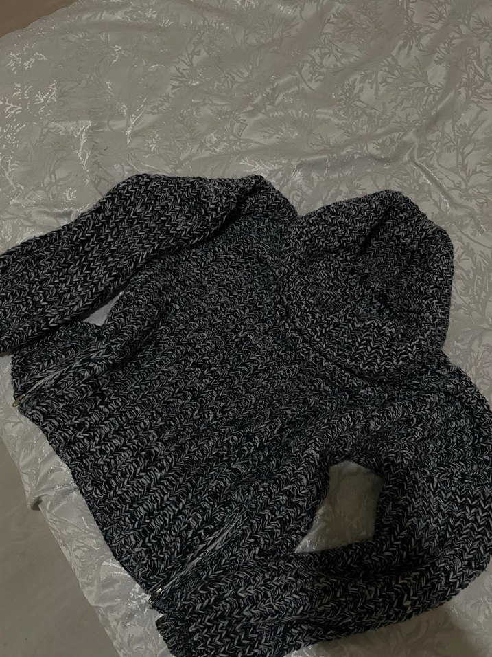 Gri Örgü Boğazlı Kadın Kazak - Görsel 3