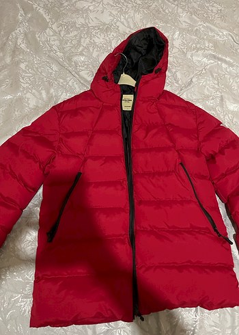 Kırmızı Fermuarlı erkek Kışlık Mont - Görsel 2