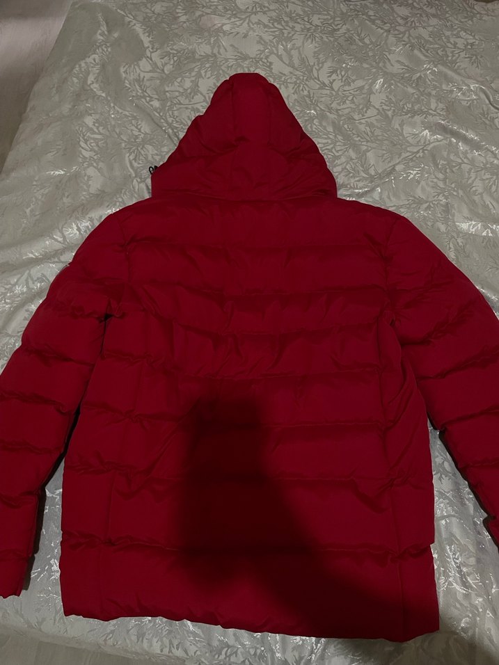 Kırmızı Fermuarlı erkek Kışlık Mont - Görsel 4