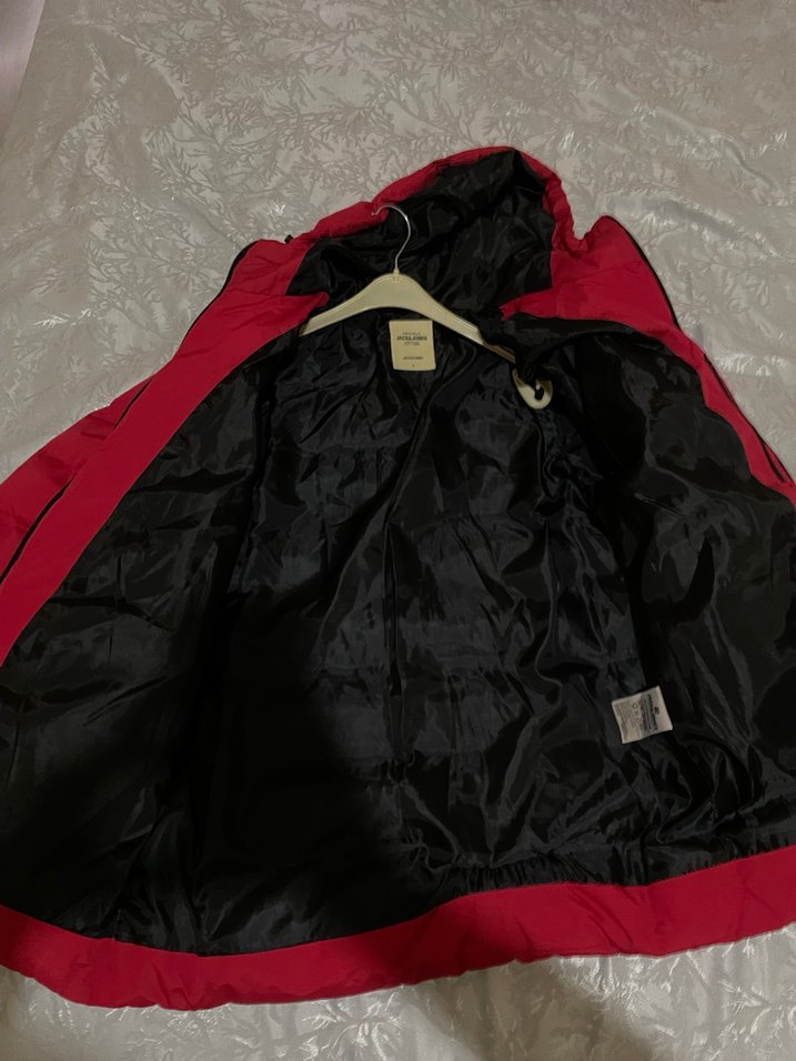 Kırmızı Fermuarlı erkek Kışlık Mont - Görsel 3