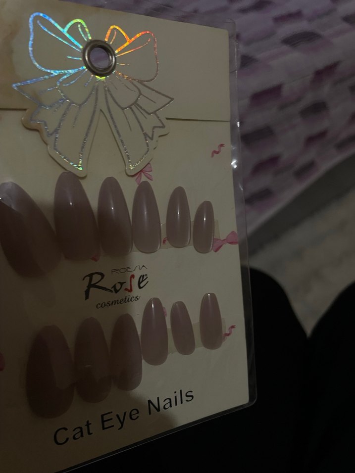 Bej Pastel Cat Eye Tırnak Süsü - Görsel 2