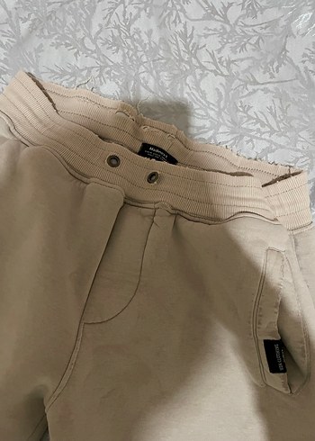 Bej Rahat Kesim Erkek Eşofman Altı defolu - Görsel 2