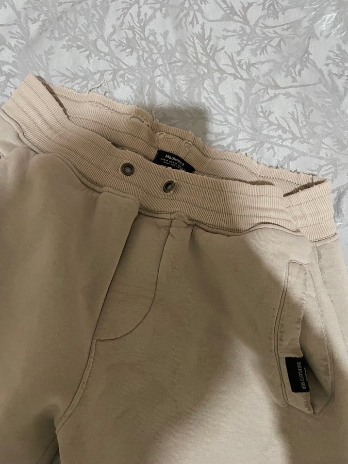 Bej Rahat Kesim Erkek Eşofman Altı defolu - Görsel 2