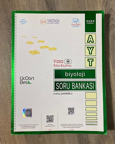 345 Yayını Ayt Biyoloji Soru Bankası
