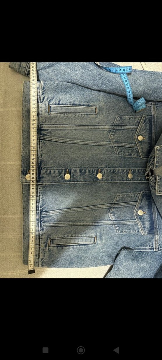 Düğmeli Mavi Kadın Denim Ceket - Görsel 3