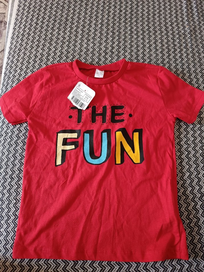 Erkek Çocuk Kırmızı Bisiklet Yaka Tişört 4.5 yaş uyumlu - Görsel 3