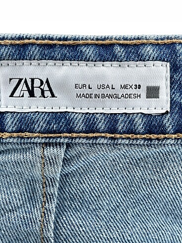 l Beden mavi Renk Zara Mini Şort %70 İndirimli.