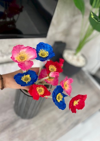 Renkli Çiçek Desenli Çocuk Saç Bantları Velcro
