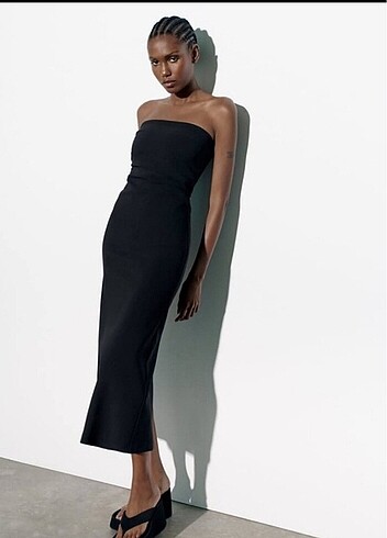 Zara straplez elbise