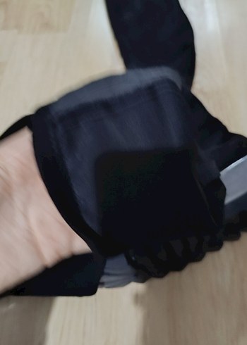 Siyah Süet Dolgu Topuklu Dizüstü Çizme - Görsel 3