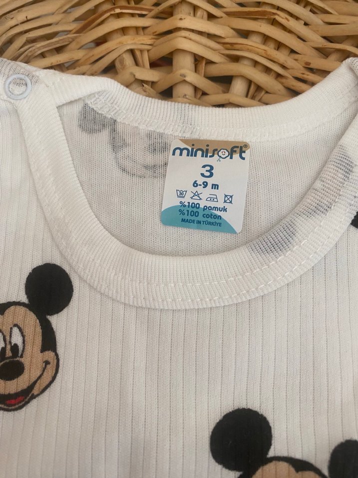 Uzun Kollu Pamuklu Bebek Body - Görsel 2