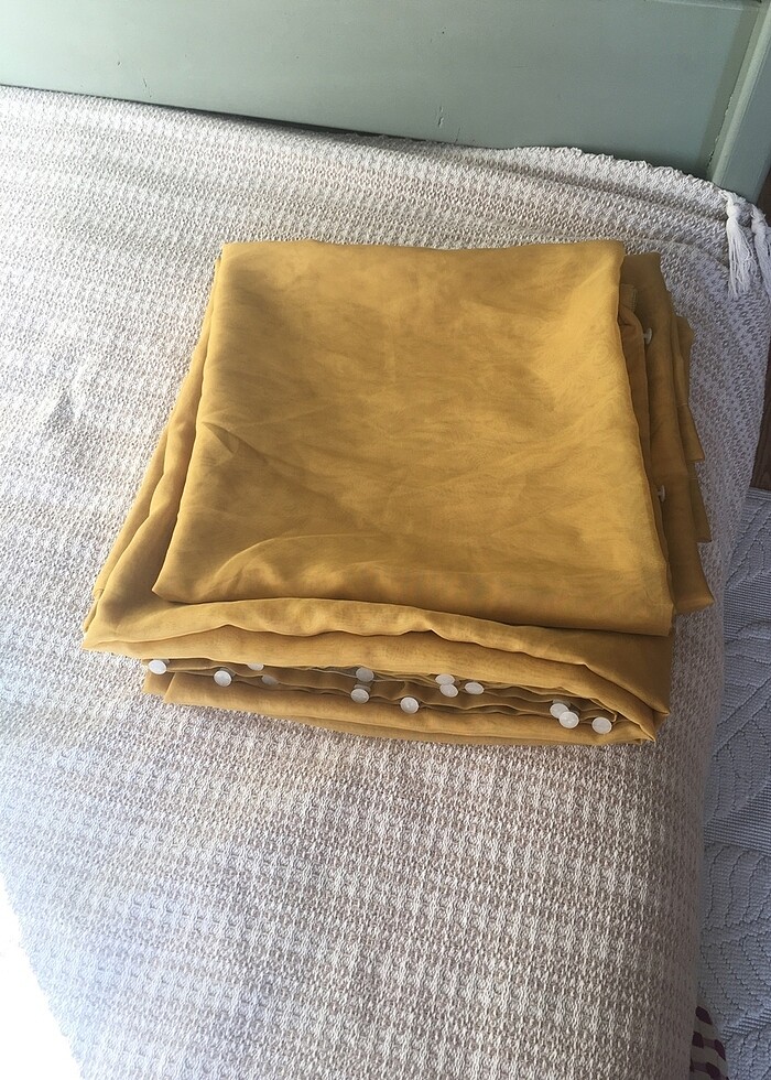 Sarı tül perde - Görsel 2