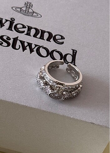 Beden beyaz Renk Vivienne westwood kadın taşlı yüzük ikili