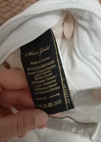 27 Beden beyaz Renk mavi Beyaz Normal Kesim Kot