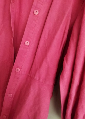 LC Waikiki Pembe Düğmeli Keten Gömlek