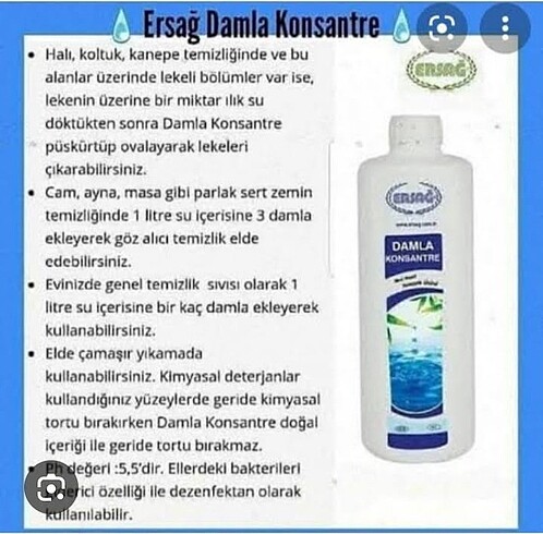 Beden Ersağ damla konsantre