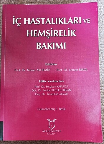İç Hastalıkları ve Hemşirelik Bakımı