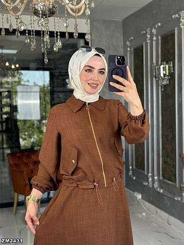 38 Beden Tesettür etekli takım
