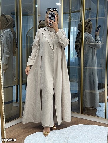 Tesettür abaya takım tesettür üçlü takım