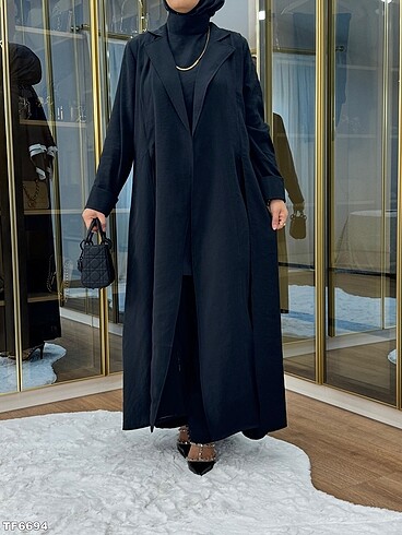 48 Beden Tesettür abaya takım tesettür üçlü takım