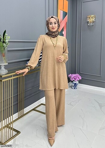 Tesettür ikili takım tunik pantolon takım