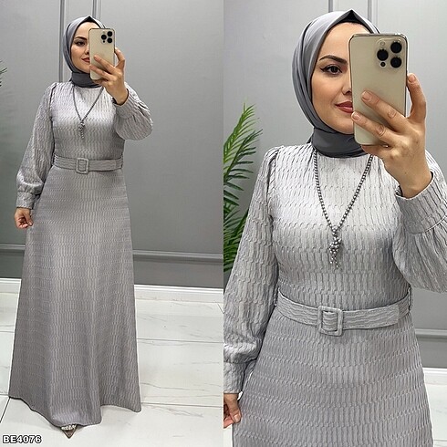 Diğer Tesettür örme elbise raşel kumaş elbise abiye elbise tesettür kı