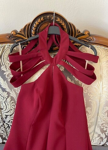40 Beden bordo Renk Abiye elbise