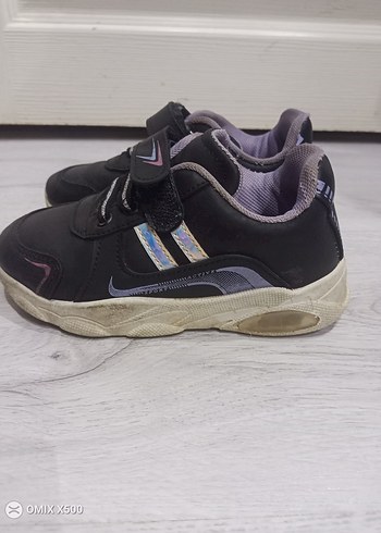 Kız Çocuk Siyah Spor Ayakkabı Velcro
