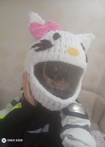 peluş kask kılıfı Hello kitty - Görsel 5