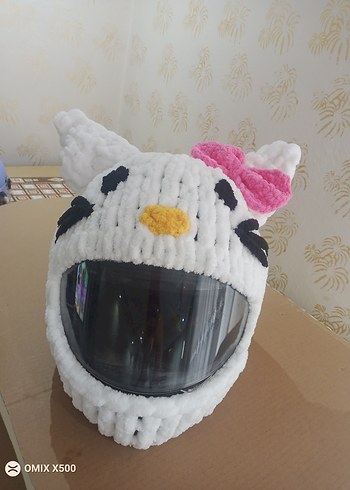 peluş kask kılıfı Hello kitty - Görsel 4