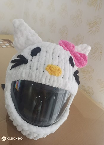 peluş kask kılıfı Hello kitty - Görsel 3