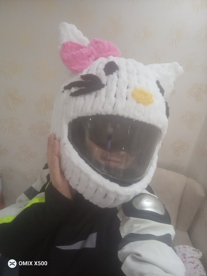 peluş kask kılıfı Hello kitty - Görsel 5