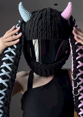 peluş kask kılıfı - Görsel 6