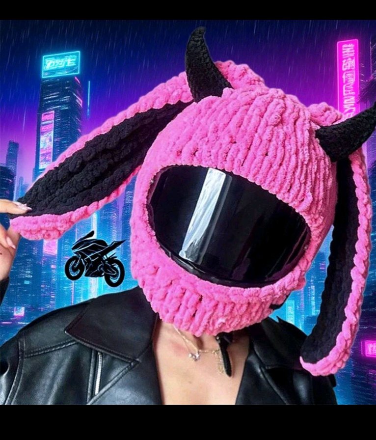 peluş kask kılıfı - Görsel 2