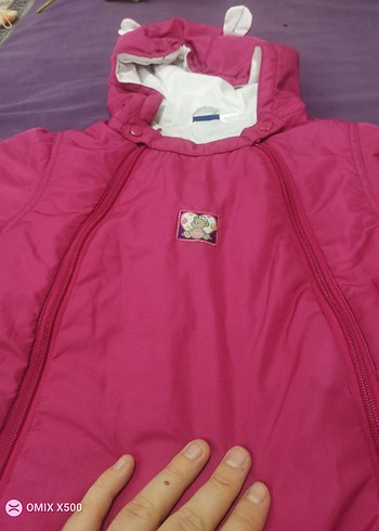 Fermuarlı Koyu Pembe Bebek Kız Tulumu - Görsel 3