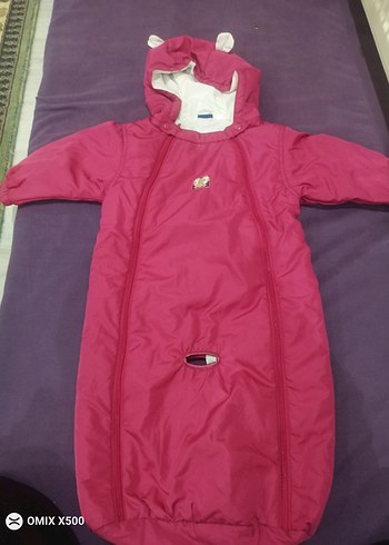 Fermuarlı Koyu Pembe Bebek Kız Tulumu - Görsel 2