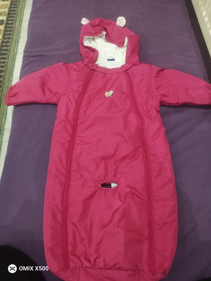 Fermuarlı Koyu Pembe Bebek Kız Tulumu - Görsel 2