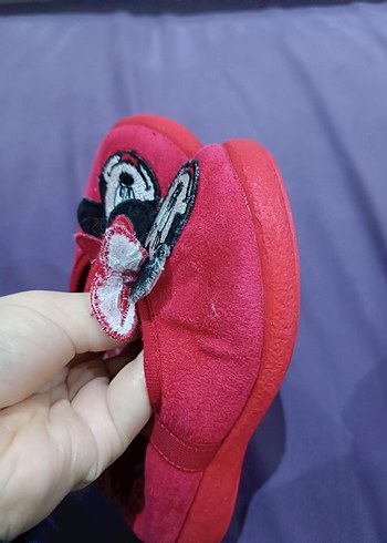 Kız Çocuk Pembe Minnie Nakışlı Ev Terliği - Görsel 3