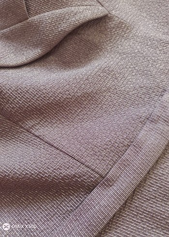 Bej Parlak Mini Abiye Elbise - Görsel 5