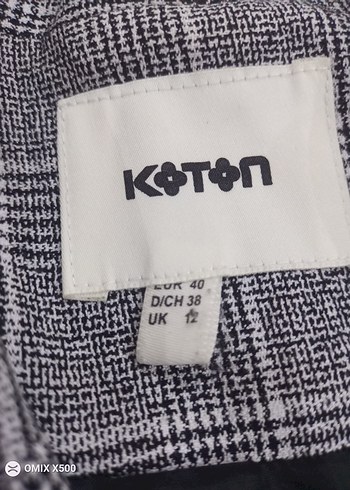 Gri Ekose Kadın Blazer Ceket - Görsel 7